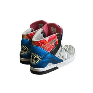 Adidas high court mid sneakers multicolor/metallic silver mens 10.5
